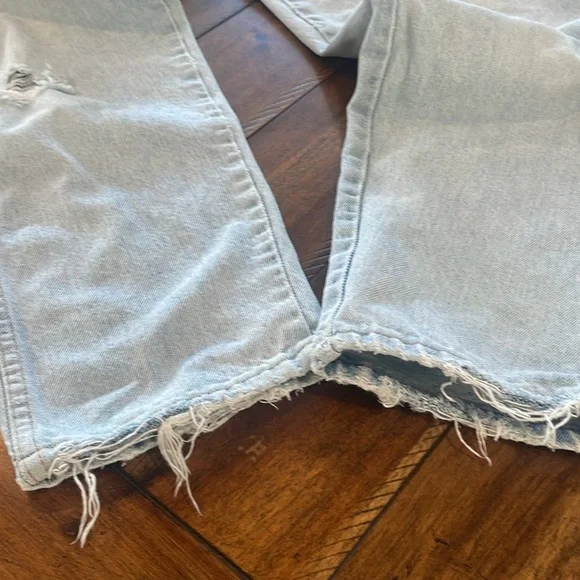 Vintage Wrangler light wash blue denim jeans high waisted rise sz 29 waist - Picture 5 of 16